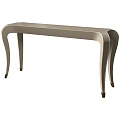 Modern Elegant Entryway Console Table With Cream Colored Curved Legs Design 3d model