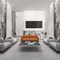 Modern Bedroom Furniture Showroom Displaying Elegant Beds Nightstands And Lighting