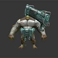 Modern game character mechanical monster machine dinosaur 3d model
