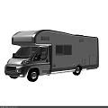 Two White Modern RV Exterior Designs With Windows And Side Doors