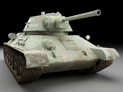 Soviet tank medium tank t34 World War II tank 3d model