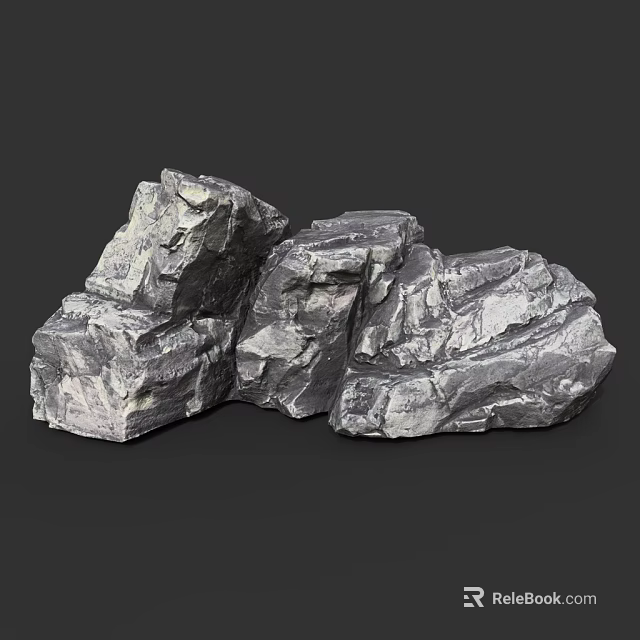 Natural Wood Stone Rocks With Textured Surface For Decorative Landscaping Use 3d model 