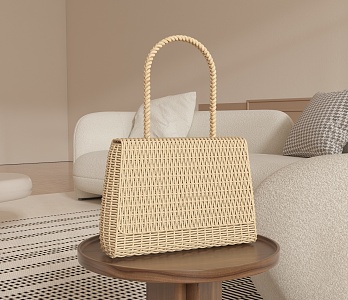 Straw bag ladies bags luggage accessories 3d model