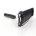 Black Industrial Mechanical Housing And Row Of Terminal Block Connectors