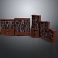 Wooden Bookcase Furniture Multiple Units With Shelves Drawers And Doors For Home Library Storage
