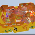 Fun Kids Playground With Orange Maze Transparent Structure Cactus Decorations And Yellow Floor
