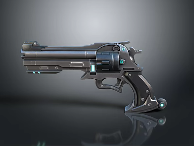 revolver pistol semi-automatic pistol automatic pistol modern weapon hot weapon 3d model
