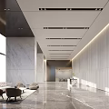Modern Hall Lobby 3d model