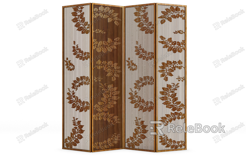 Modern screen louver folding screen lattice model