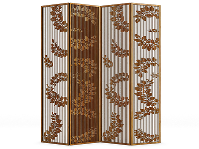 Modern screen louver folding screen lattice model