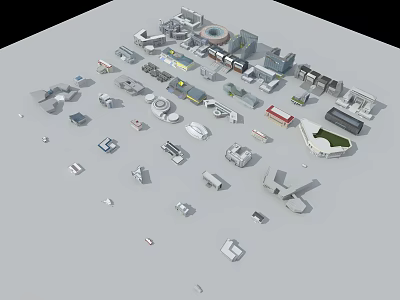 Modern Office Building Office Building Full Slope Half Slope Museum Concept Glass Top Simple Frame Flat Top Flat Slope Art Museum Frame Toilet Court Public Security Bureau Public Toilet 3d model