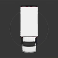 White Ambulance Emergency Functional Vehicle with Red Blue Stripes and Medical Rescue Symbol