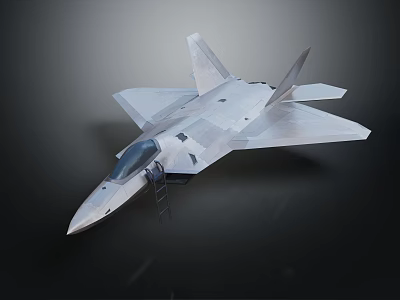 Modern Stealth Fighter Jet with Sleek Aerodynamic Design Cockpit and Wings 3d model