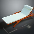 Stylish Lounge Chair With Wooden Frame And Comfortable White Cushion Design