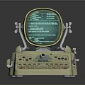 Vintage Classic Computer Featuring Green Screen And Typewriter Style Keyboard