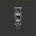 White Metal Racing Go Kart Frame With Two Seats Rear Wing And Wheels Structure