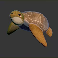 Turtle Cartoon Turtle Snapping Turtle Chickbill Turtle Reptile Cold Blooded Animal Reptile Class 3d model