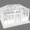 Glass Greenhouse Structure With Frame Roof Glass Windows And Door Design