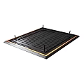Modern Black Grilled Platform With Edge LED Lights And Corner Supports 3d model