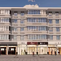 Buildings and shops 3d model