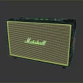 Marshall Home Audio Speaker with Black Frame and Beige Grille Design