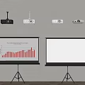 Modern projector projection cloth mobile projection 3d model