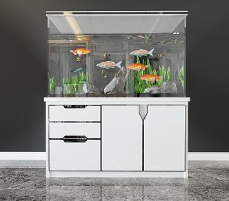 Modern fish tank 3d model