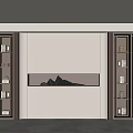 Modern bookcase 3d model