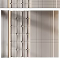 Modern Background Wall Design With Textured Geometric Tiles And Smooth Surface 3d model