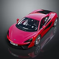 Red Sports Car With Sleek Aerodynamic Design Black Roof And Alloy Wheels