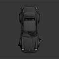 Shiny Black Classic Sports Car With Rear Spoiler And Sporty Wheels