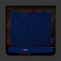 Retro Style Electronic Lighting Device With Blue Illuminated Panel And Red Knob