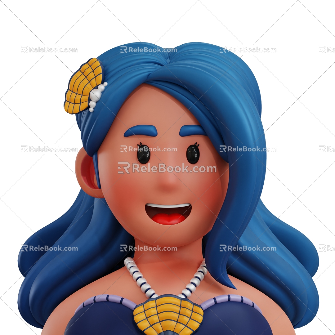 Modern Anime Woman Cartoon Woman 3d model