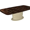 Modern Dining Table With Black Tabletop Golden Lines And Spiral Metal Base