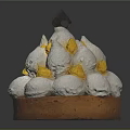 Delicious Tart Dessert With Brown Crust Base White Meringue Topping And Yellow Fruit Garnish