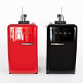 SMEG Retro Style Compact Refrigerators in Red and Black Colors