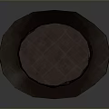 Stylish Brown Top Hat Featuring Diamond Pattern And Orange Band For Daily Use