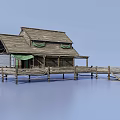 Rural Self built Wooden House With Deck Steps And Outdoor Platform Design