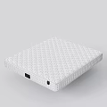 White Mattress with Patterned Surface and Control Panel for Comfortable Supportive Sleep 3d model