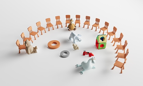 Modern Children's Chair Children's Seat Toys 3d model