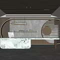 Modern Front Desk Hall Front Desk 3d model