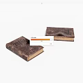 Vintage Leather Bound Books With Brown Worn Covers And Aged Classic Appearance