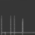 Metal Frame Construction Structure With Multiple Steel Bars And Support Beams