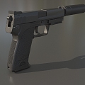 Pistol USP45 Automatic Filling Pistol CT Special Pistol with Muffler Pistol Simple Model Pistol Low Model Low Face Number Pistol Game Pistol 3d model