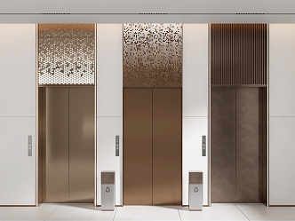 elevator door elevator hall 3d model