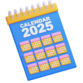 Modern Calendar Desk Calendar Cartoon Calendar 3d model