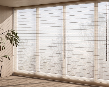 Modern Shangri-La venetian blinds Curtain roller blinds Gauze blinds 3d model