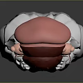 Cute 3D Character Model With Red Hair Pink Accessories White Dress And Pink Shoes