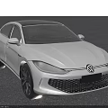 White Volkswagen Sedan With Modern Exterior Design Front Grille Sleek Headlights And Alloy Wheels