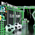 Heineken Star Electronic Music Suarez Photo Taking Spot With Soccer Balls Green Frame
